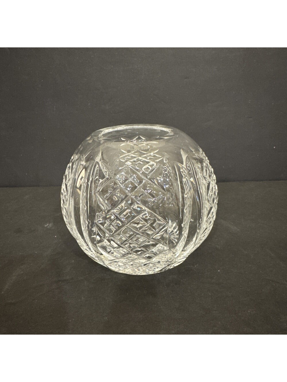 Vintage Waterford Crystal Glandore Rose Bowl Vase 3.5” H By 4” W